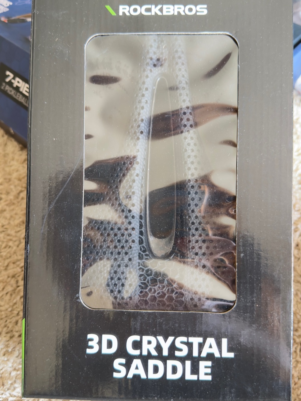 3D Crystal Saddle - Black and Brown Bike Seat